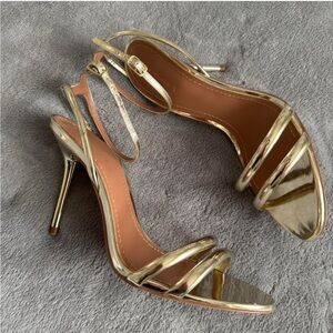 Zara Gold Strappy Heels